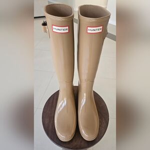 Hunter Women's Beige Rain Boots